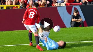 Phil Foden RED CARD After Clash With Bruno Fernandes 😱 | Man Utd vs Man City