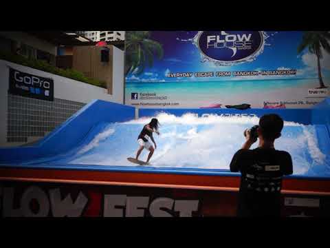 Flow House Bangkok FlowRider Pro Riders Tricks and Fails Thailand Surf Sheet Wave Machine