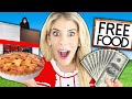 Buying A Restaurant and Giving Away Free Food For 24 Hours! (Emotional Surprise) Rebecca Zamolo