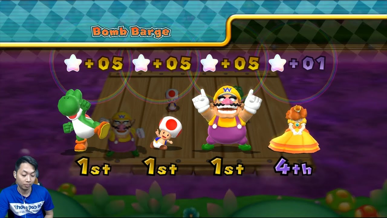 Mario Party 9 Bob Omb Factory - Toad vs Wario vs Daisy vs Yoshi