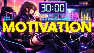30 Minute Productivity Timer ⚡ High-Energy Electronic Music for Fast Learning