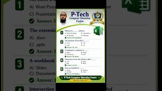 MS Excel MCQ CCC #computerknowledge #computerzone #cccexam #ptceducation