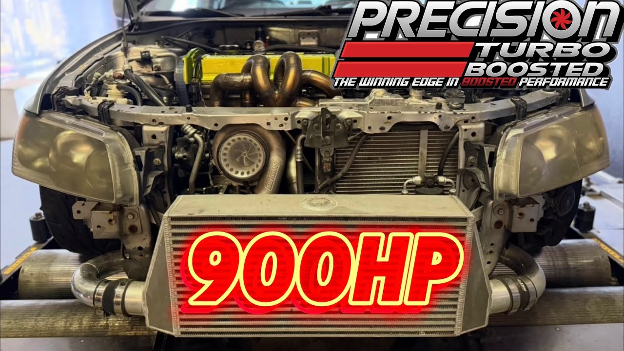 Big block Evo9 PTE 64mm makes 900hp and felt like blur vision! - YouTube