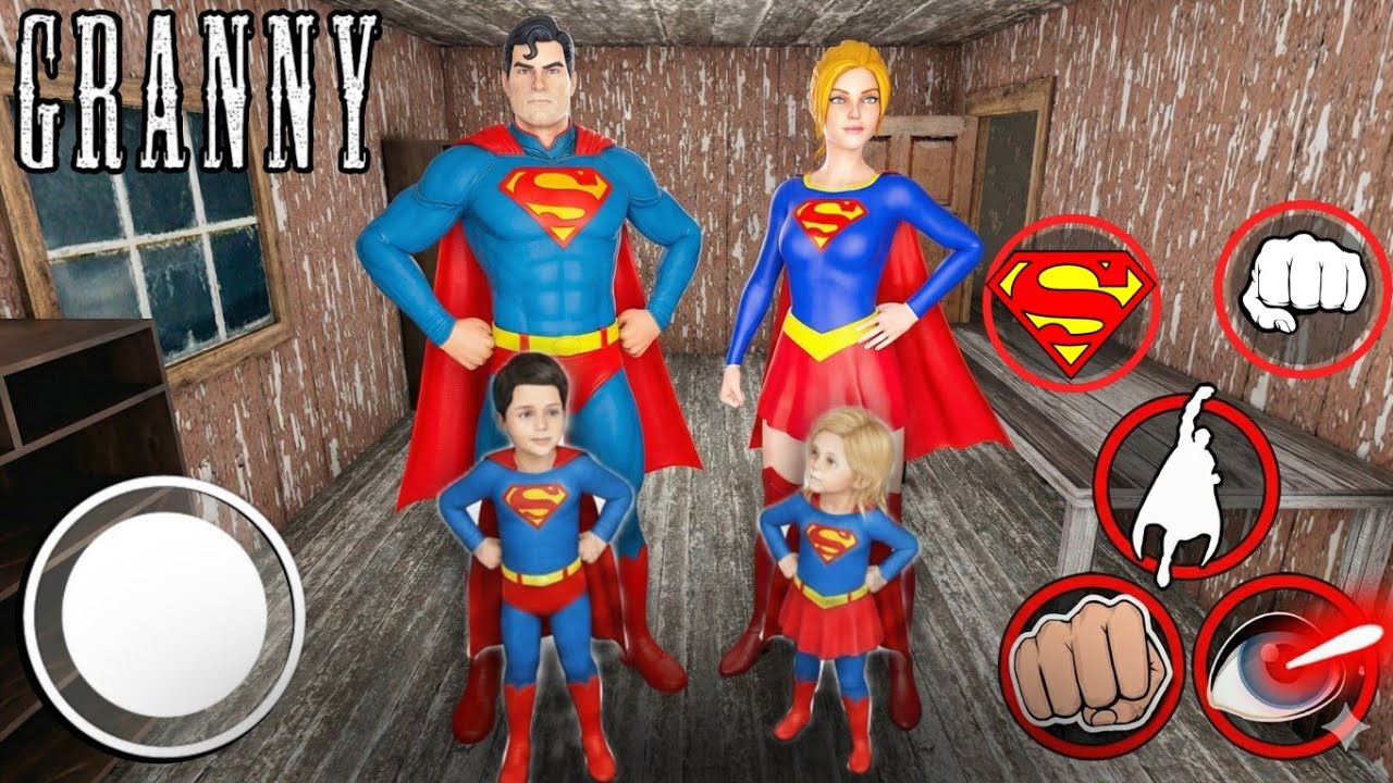 Playing as Baby SuperMan , SuperGirl in Granny Chapter 1