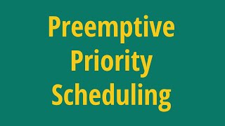 Preemptive Priority Scheduling | CPU Scheduling | Operating Systems | Tamil