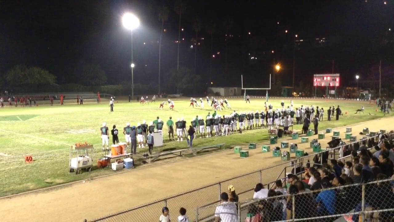 Eagle Rock QB Davy Stone with 7 yard gain