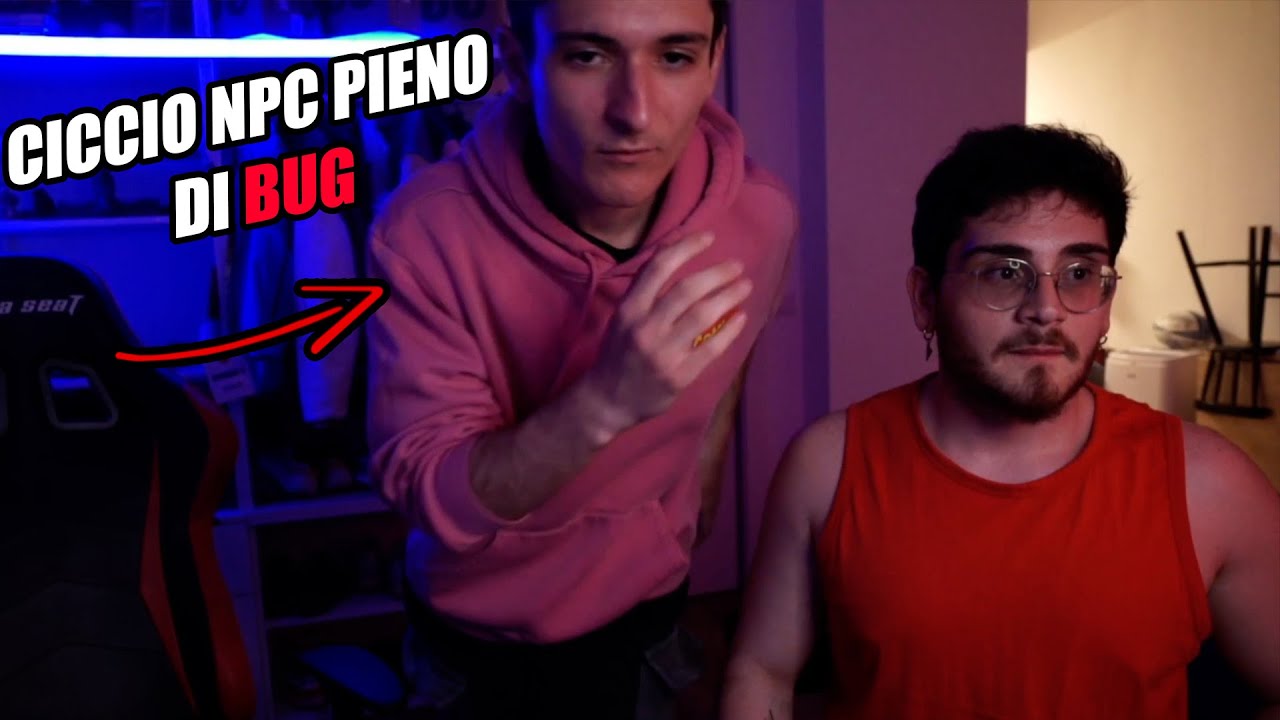 Ciccio NPC in una stanza piena di bug