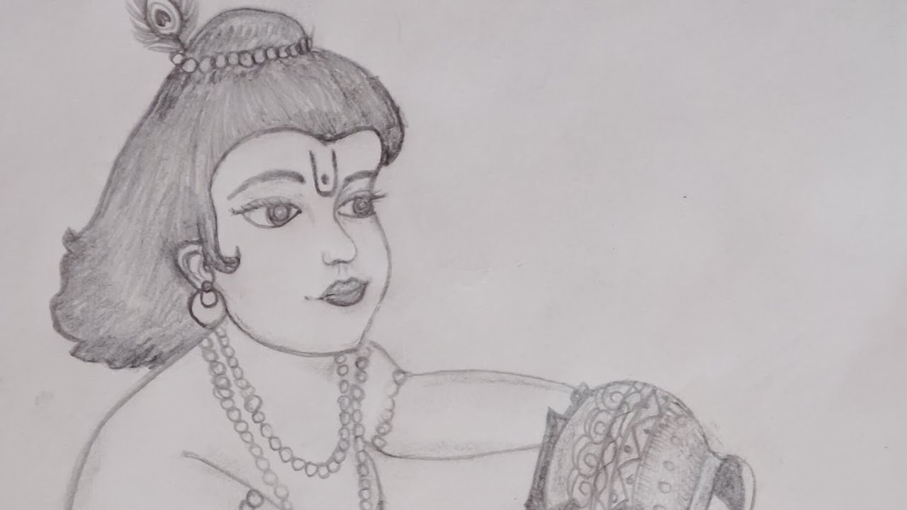 Chhote Kanha ji ka pencil art