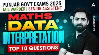 Jail Warder/Senior Assistant Exams 2025 | Top 10 Maths Data Interpretation Questions | By Ankush Sir