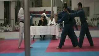 taekwondo back kick four boards