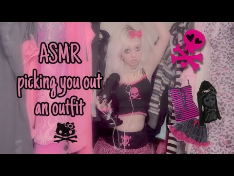 ASMR picking you out an outfit🎀👚 (lots of rambling + fabric sounds)