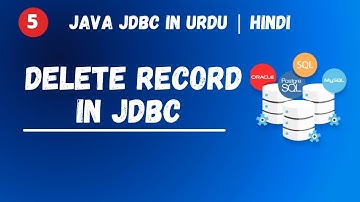 How to delete a record from database in java JDBC in Urdu / Hindi || Technical Hassan Ali