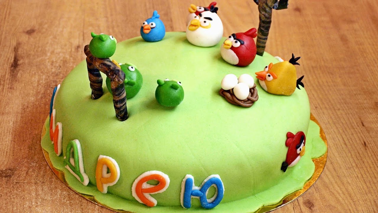 ⁣Торт на День рождения / How to make Birthday cake with marshmallow fondant ♡ English subtitles