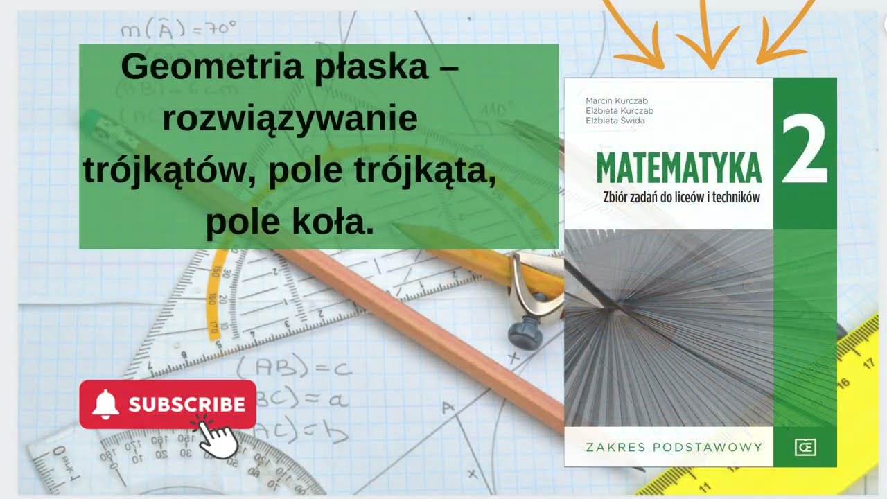 Geometria płaska – rozwiązywanie trójkątów, pole trójkąta, pole koła. - Klasówka
