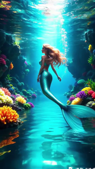 mermaid`s Stunning Shorts: A Mermaid’s Descent Into the Heart of the Ocean🌊#shorts #mermaid #fantasy
