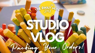 STUDIO VLOG - packing orders, making lists and more: come with me! - The Daily(ish) Vlog 248