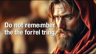 Do not remember the former things