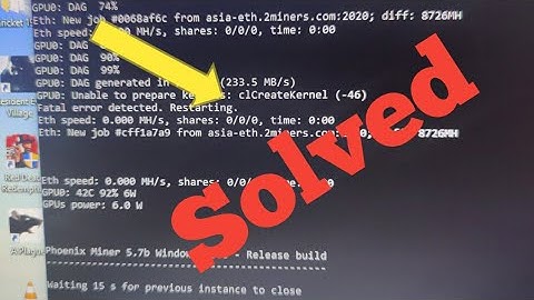 Solving minerstat clCreateKernel (-46) with proof