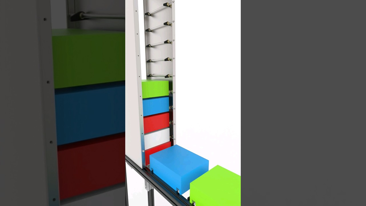 Box Stacking Mechanism Design and Animation | Solidworks | Keyshot | Industrial Design | CAD