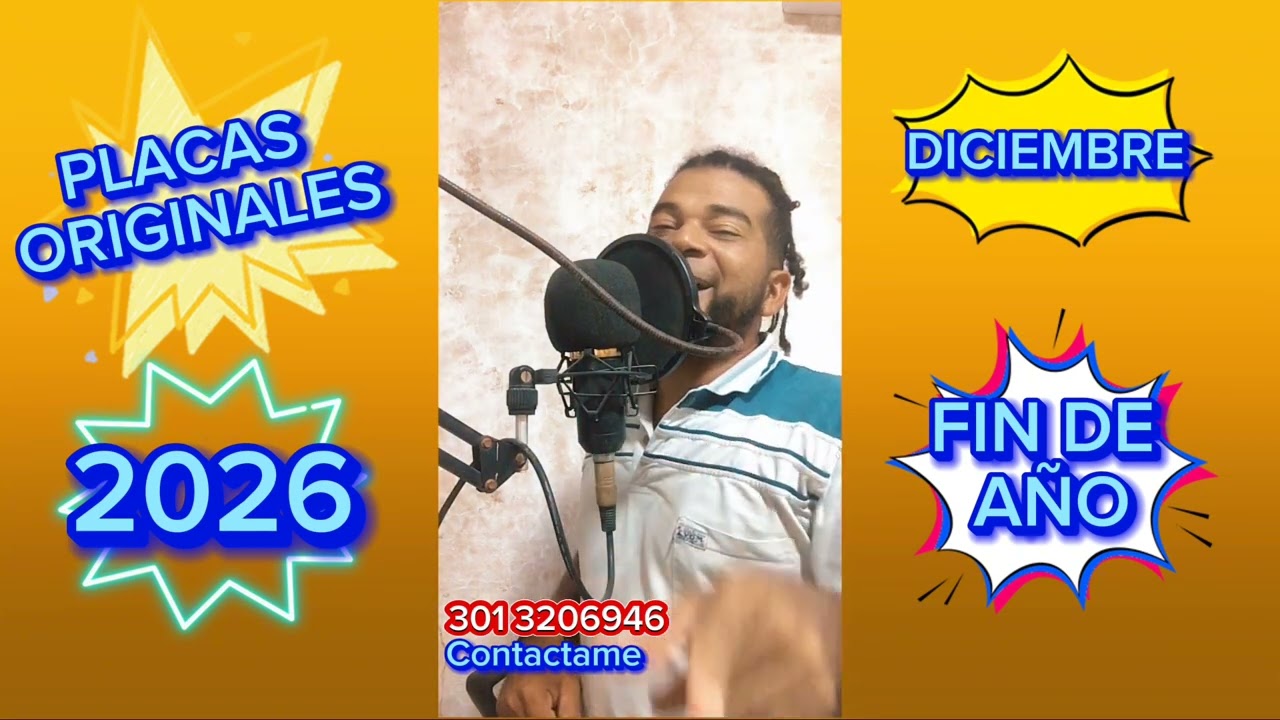 PLACAS DICIEMBRE - 2026 ORIGINALES  PARA TURBOS