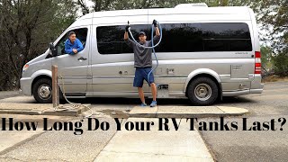 Testing How Long Our RV Tanks Last Us In a Class B RV | Boondocking Camping