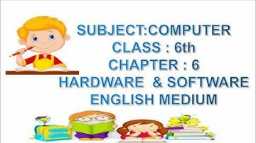 Chapter 6 Hardware and Software Lecture 1 Class 6th