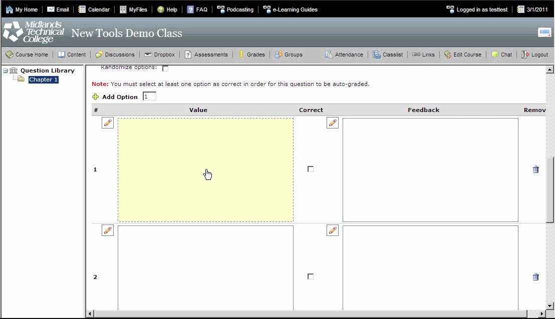 Creating Multi Select Question Library Demo v9.4
