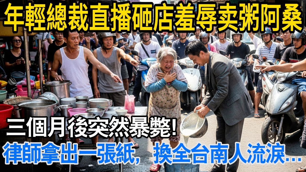 百億董座天天開超跑去欺負賣粥歐巴桑？三個月後突然暴斃！律師拿出一張紙，換全台南人流淚...
