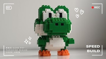 NanoBlocks Speed Build 1.2 Yoshi A628 | Cute Pet Paradise Building Blocks | Mini Bricks