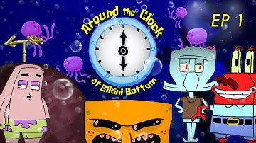 Spongebob horror game? | Around the Clock at Bikini Bottom |Walkthrough Gameplay Ep1