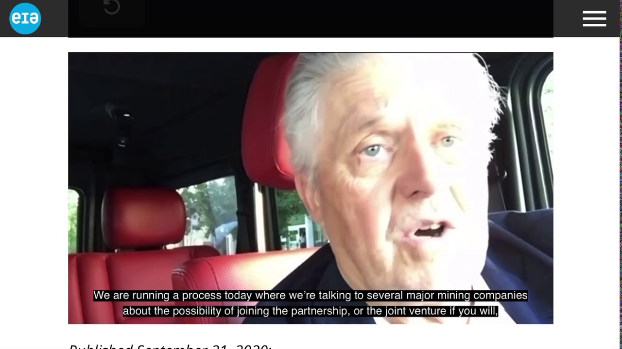 Ron Thiessen talking to several major mining companies