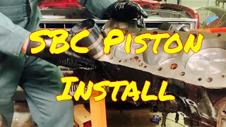 Installing Pistons  Cheap Vortec 350 Build