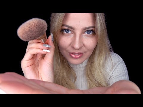 SOFT FACE BRUSHING & FACE TOUCHING! + MOUTHSOUNDS 😴 | KOPFKRIBBELN MIT ASMR JANINAA 😴