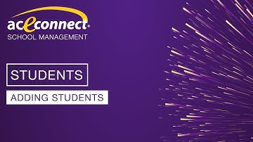 aceconnect School Management: Adding Students