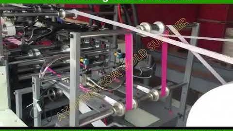 Paper flat handle making machine/paper handle machine/paper rope maker/flat handle maker