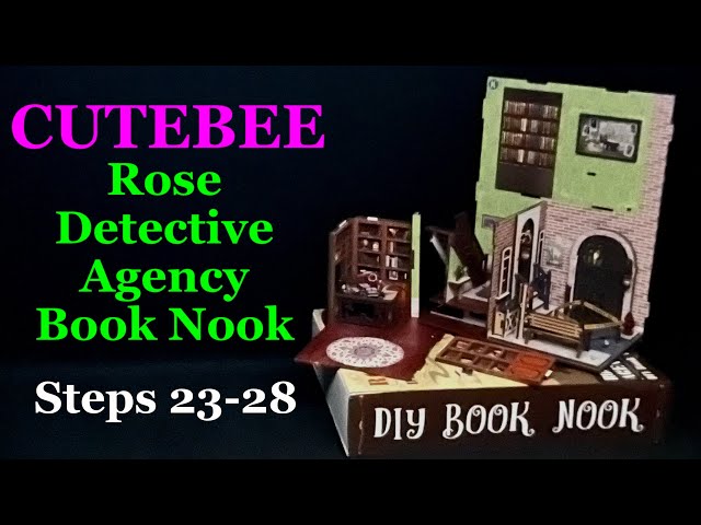 Cutebee Rose Detective Agency Book Nook w/ Dustcover Complete Build &  Review 