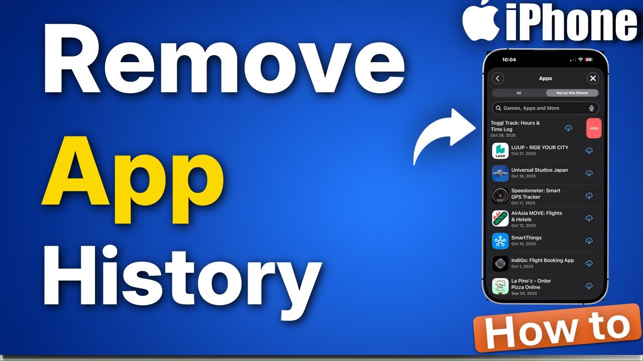 How to delete App History of uninstalled apps in iPhone - YouTube