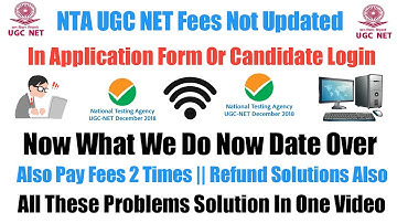 UGC NET Fees Paid || UGC NET Fees Not Updated In Application Form || Fees Issues Solution of Ugc Net