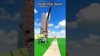 Spinning Hammer vs Minecraft Mobs vs Dynamic Tower (4x speed)