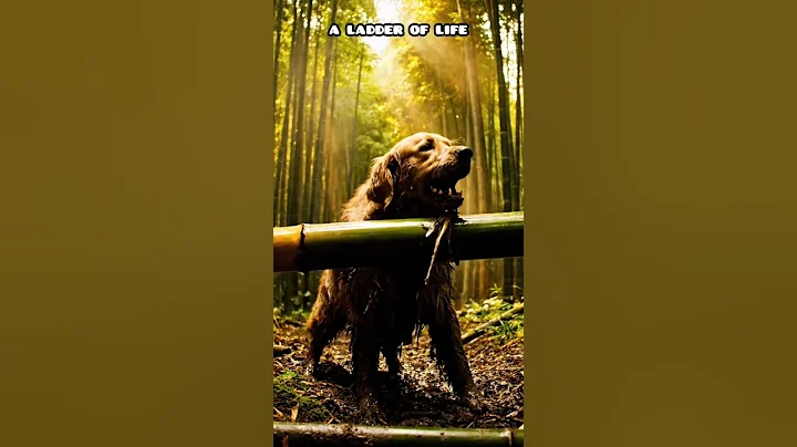 Heartwarming Rescue 🐒🐾 | Brave Golden Retriever Helps Baby Monkey Escape Deep Well