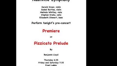 Pizzicato Prelude