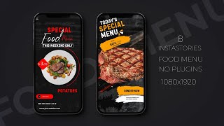 Food Menu Instagram Stories Video - After Effects Template