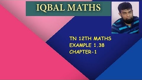 TN 12TH STD MATHS EXAMPLE 1.38 CHAPTER-1 APPLICATIONS OF MATRICES AND DETERMINANTS