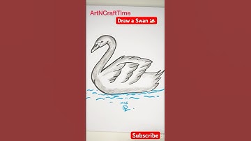 Draw a Swan 🦢 step by step | easy Swan drawing | Swan #art #shorts #trending #swan #youtubeshorts