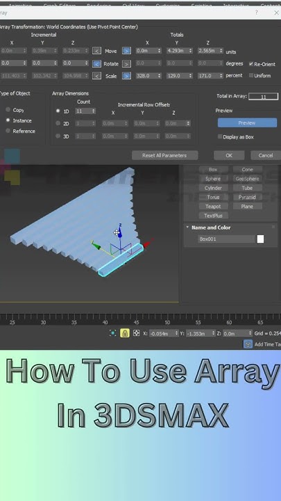 How to use array command in #3dsmax - YouTube