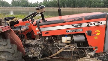 JCB Excavator Fully Loading Mud | TAFE 241 DI And Eicher 551 Tractor 4WD | Jcb And Tractor Videos