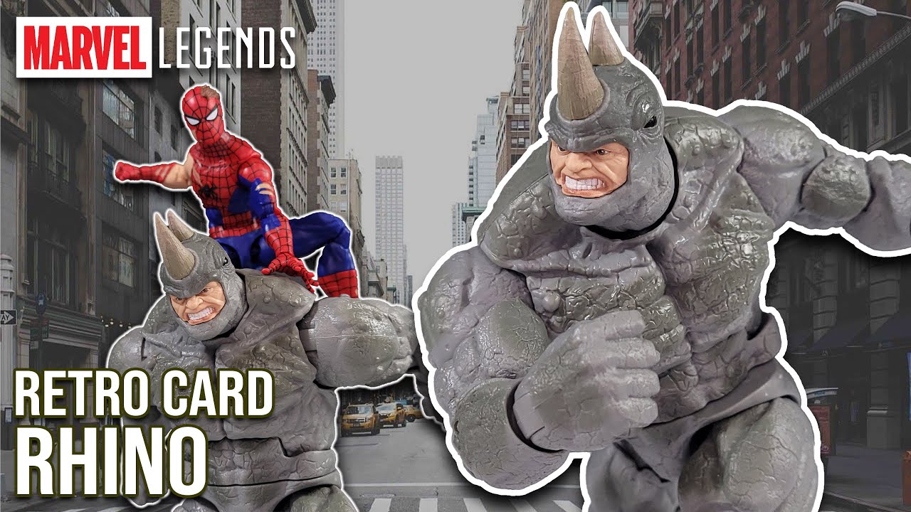 Marvel Legends RHINO Spider-Man Retro Card Action Figure Review