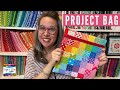 How to Sew Project Bag, Perfect for Cross Stitch WIP - Rainbow Fabric Patchwork - FlossTube EXTRA