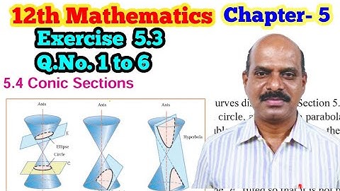 12th Exercise 5.3 Q.No.1 (to) 6 | Chapter 5 Hyperbola |12th Mathematics |