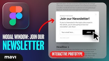 How To Design and Set Up a NEWSLETTER POPUP Interaction in Figma (Tutorial)